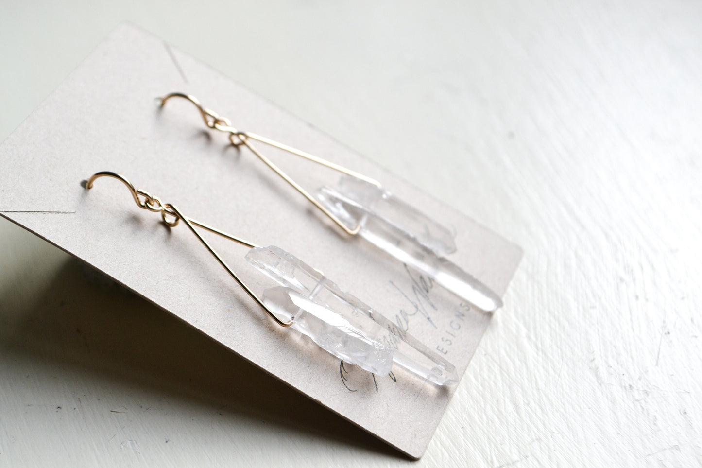 Raw Quartz Earrings