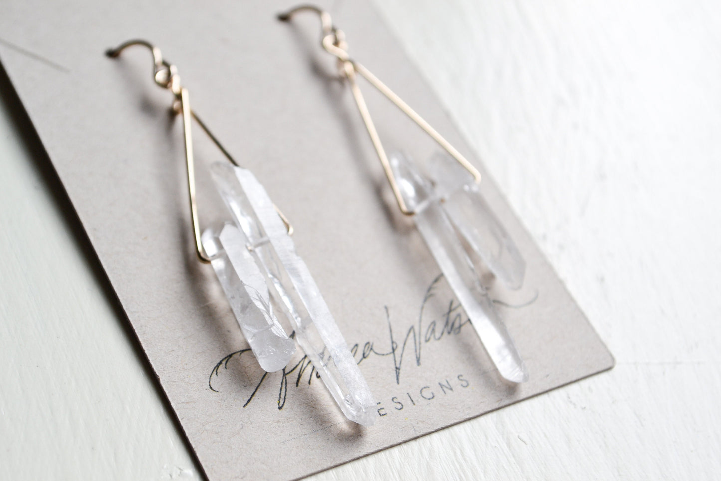 Raw Quartz Earrings